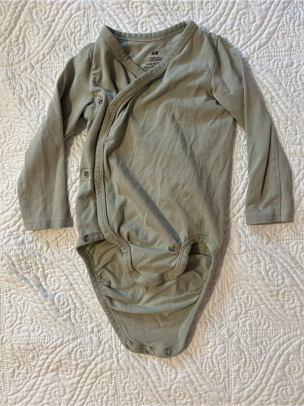 H&M Long-Sleeve Baby One-Piece Wrap Kimono Style Set of 5 (6-9mo)